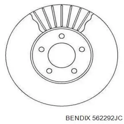 Передние тормозные диски 562292JC Jurid/Bendix