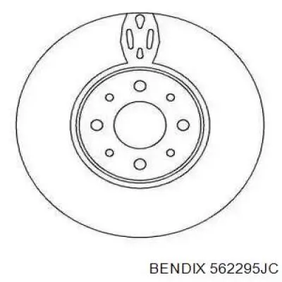 Передние тормозные диски 562295JC Jurid/Bendix