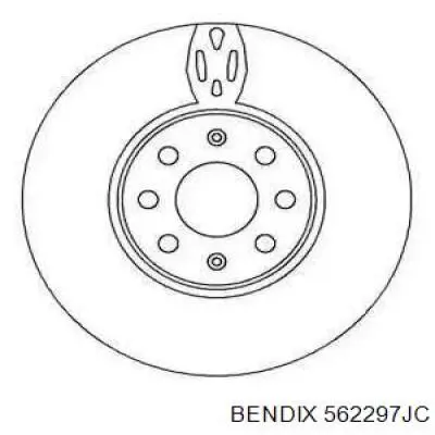 Передние тормозные диски 562297JC Jurid/Bendix