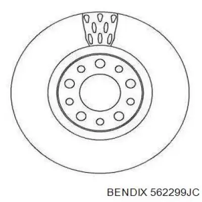 Тормоз дисковый передний Jurid/Bendix 562299JC цена, от 52.14 USD