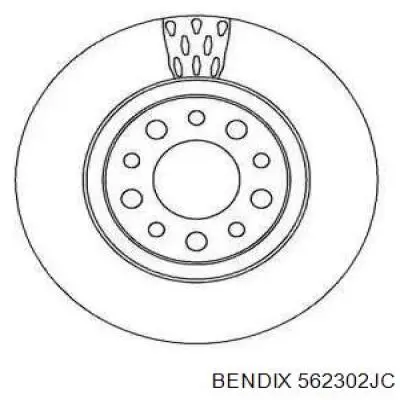 Тормозные диски 562302JC Jurid/Bendix