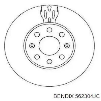 562304JC Jurid/Bendix диск тормозной передний