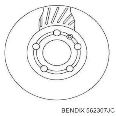 562307JC Jurid/Bendix диск тормозной передний