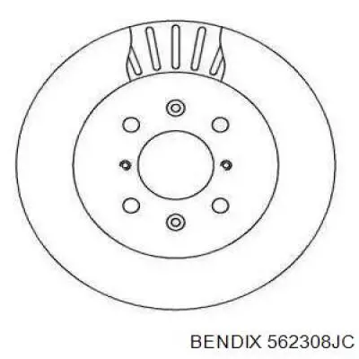 562308JC Jurid/Bendix диск тормозной передний