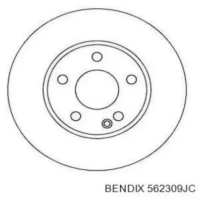 562309JC Jurid/Bendix диск тормозной передний