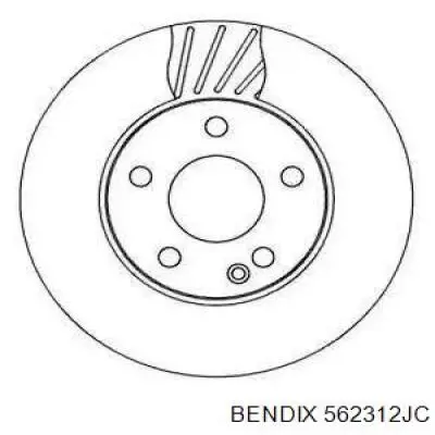 562312JC Jurid/Bendix диск тормозной передний