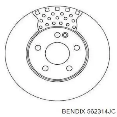 562314JC Jurid/Bendix диск тормозной передний