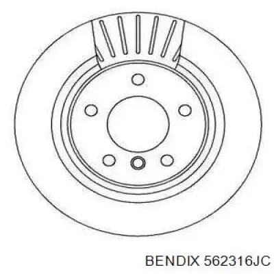 Тормозные диски 562316JC Jurid/Bendix