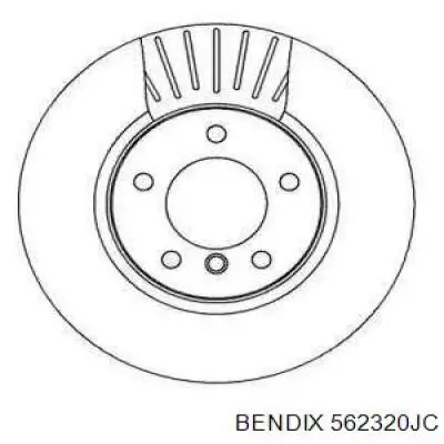 Передние тормозные диски 562320JC Jurid/Bendix