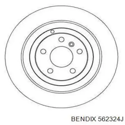 562324J Jurid/Bendix диск тормозной задний