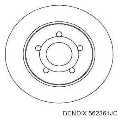 Тормозные диски 562361JC Jurid/Bendix