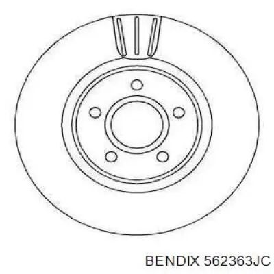 562363JC Jurid/Bendix диск тормозной передний
