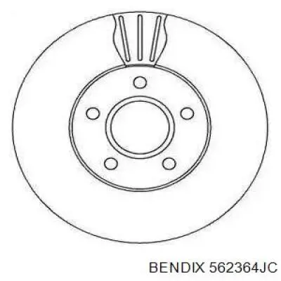 562364JC Jurid/Bendix диск тормозной передний