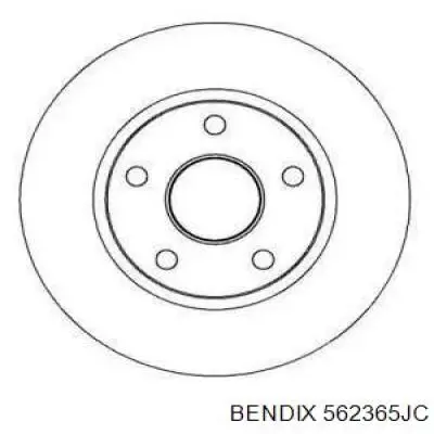 Тормозные диски 562365JC Jurid/Bendix