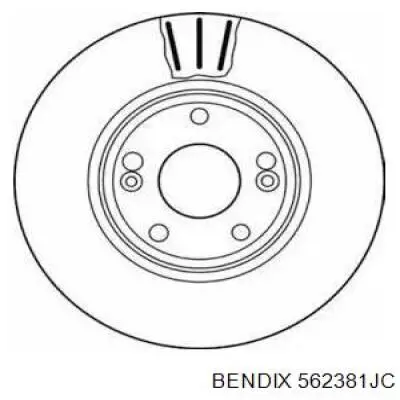 562381JC Jurid/Bendix диск тормозной передний