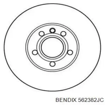 562382JC Jurid/Bendix диск тормозной передний