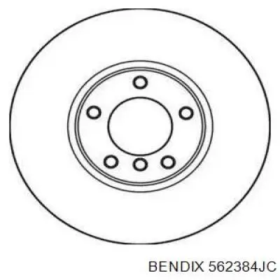 562384JC Jurid/Bendix передние тормозные диски