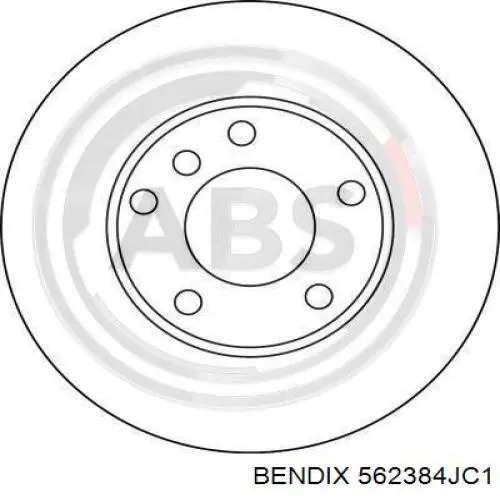 Передние тормозные диски 562384JC1 Jurid/Bendix