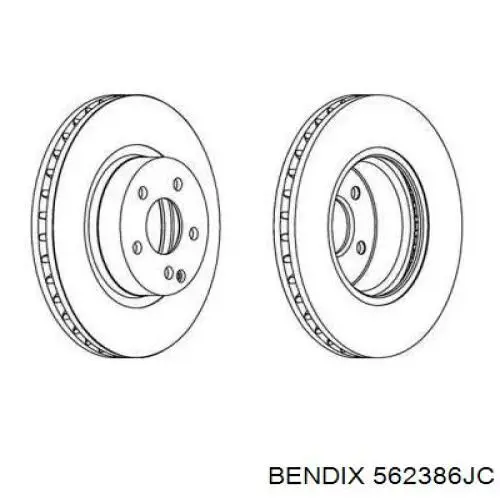 Передние тормозные диски 562386JC Jurid/Bendix