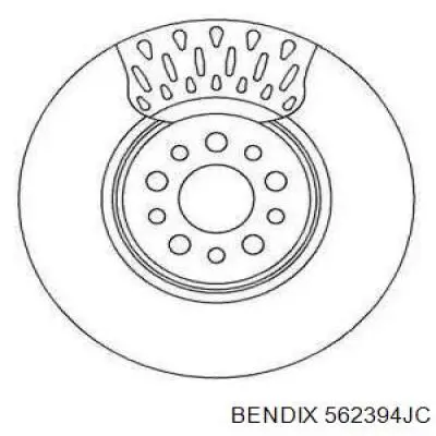 Передние тормозные диски 562394JC Jurid/Bendix