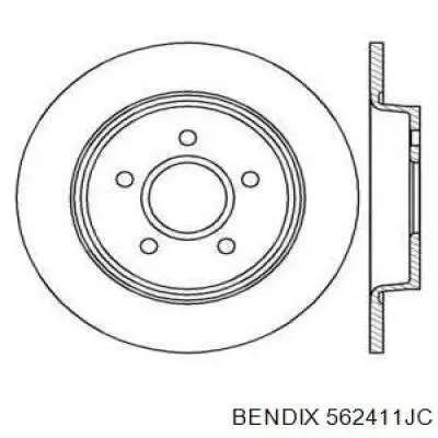 562411JC Jurid/Bendix диск тормозной задний