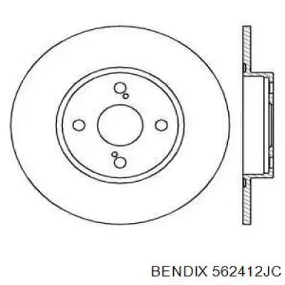 Тормозные диски 562412JC Jurid/Bendix