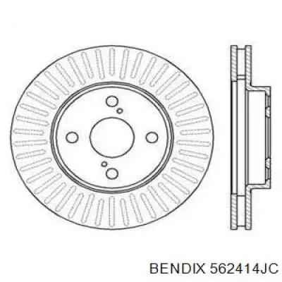 Передние тормозные диски 562414JC Jurid/Bendix