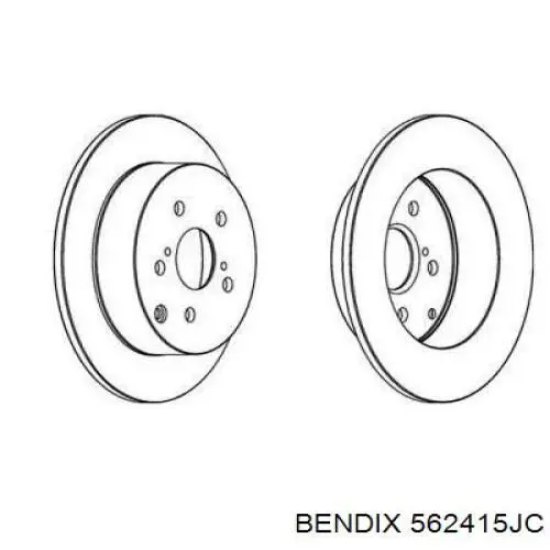 Тормозные диски 562415JC Jurid/Bendix