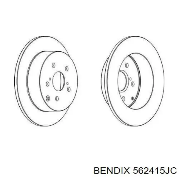 Диск гальмівний задній 562415JC Jurid/Bendix