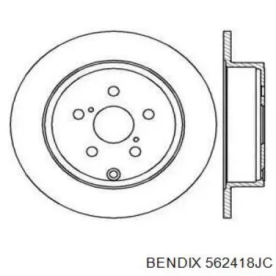 562418JC Jurid/Bendix диск тормозной задний