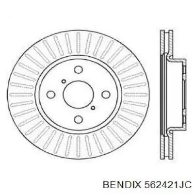 Передние тормозные диски 562421JC Jurid/Bendix