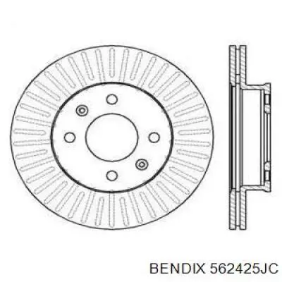 Передние тормозные диски 562425JC Jurid/Bendix