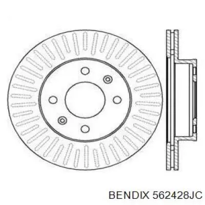 Передние тормозные диски 562428JC Jurid/Bendix