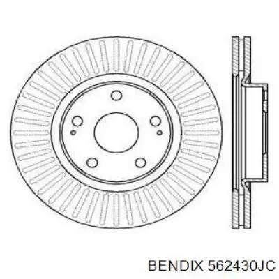 562430JC Jurid/Bendix диск тормозной передний