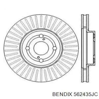 562435JC Jurid/Bendix Диск тормозной передний