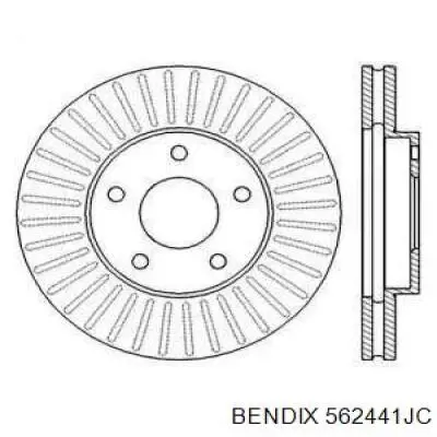 Передние тормозные диски 562441JC Jurid/Bendix