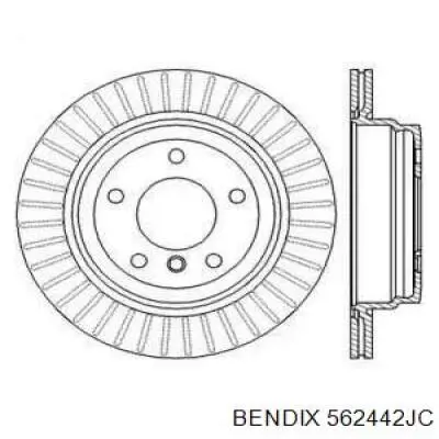 562442JC Jurid/Bendix диск тормозной задний