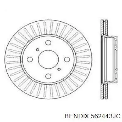 Передние тормозные диски 562443JC Jurid/Bendix