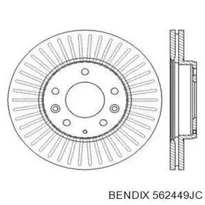 562449JC Jurid/Bendix диск тормозной передний
