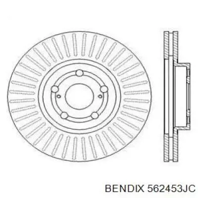 562453JC Jurid/Bendix диск тормозной передний
