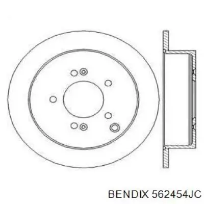 562454JC Jurid/Bendix диск тормозной задний