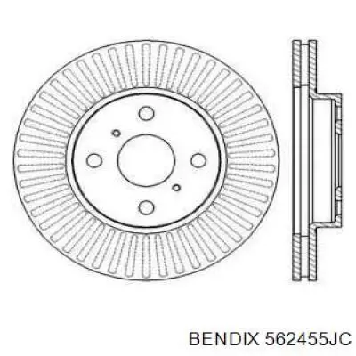 Передние тормозные диски 562455JC Jurid/Bendix