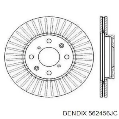 Передние тормозные диски 562456JC Jurid/Bendix