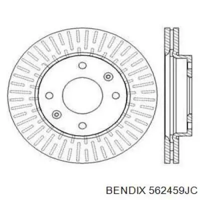 Передние тормозные диски 562459JC Jurid/Bendix