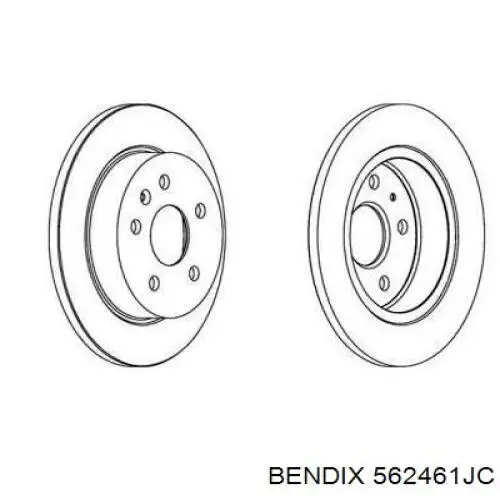 Тормозные диски 562461JC Jurid/Bendix