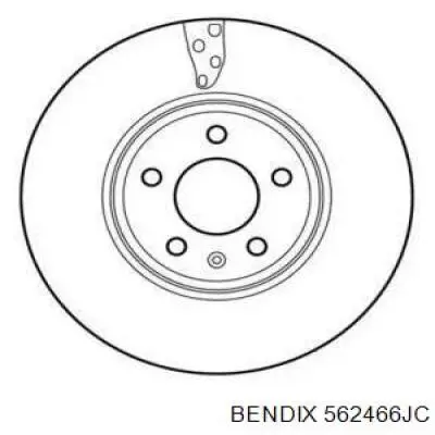 Передние тормозные диски 562466JC Jurid/Bendix