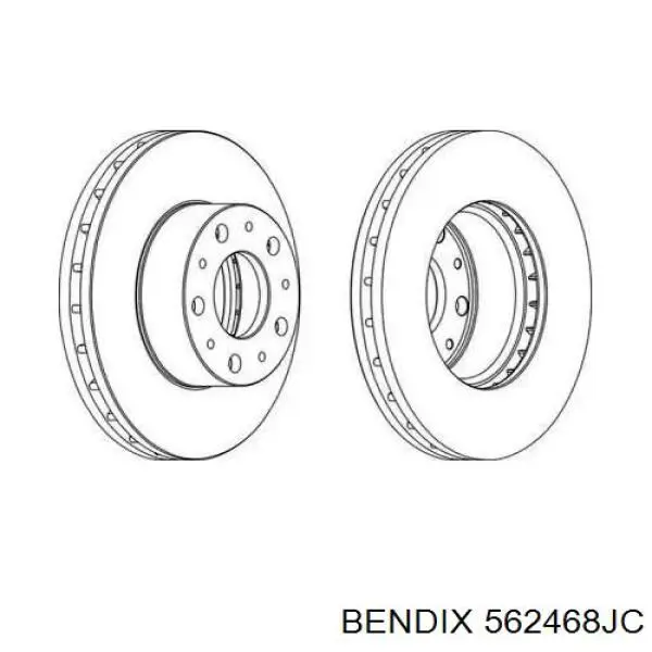 Диск гальмівний передній 562468JC Jurid/Bendix