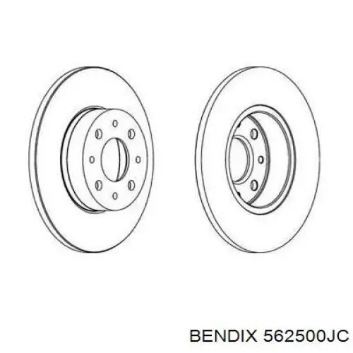 Тормозные диски 562500JC Jurid/Bendix