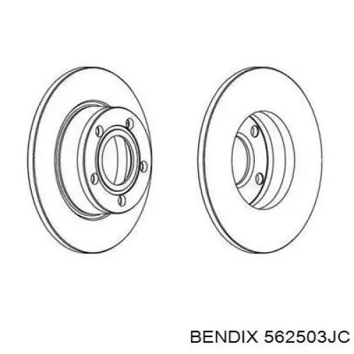 Тормозные диски 562503JC Jurid/Bendix