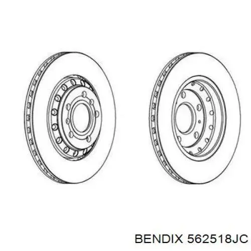 Тормозные диски 562518JC Jurid/Bendix